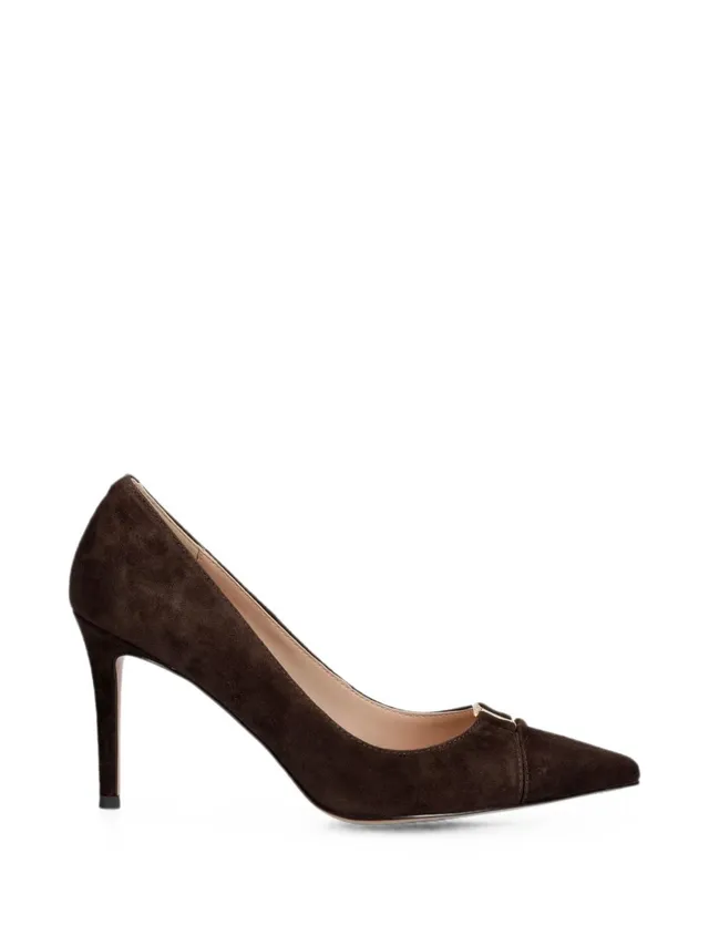 Twinset 262TCP018 scarpe con tacco marrone classiche