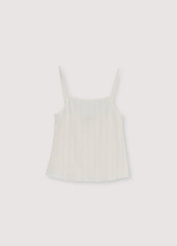 The New Society Romero top donna ecru spalline cotone