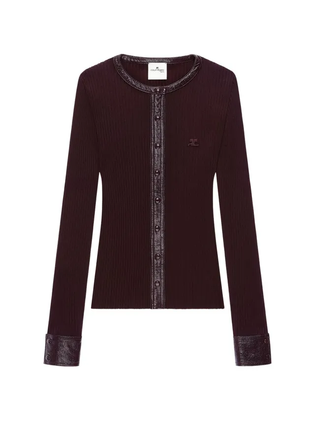 Courreges 326MGI056FI0001 cardigan donna burgundy