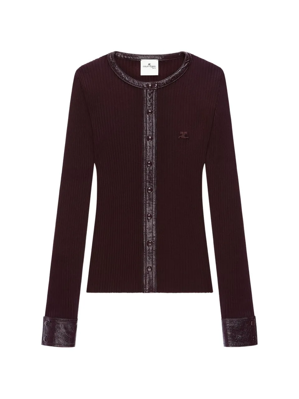 Courreges 326MGI056FI0001 cardigan donna burgundy