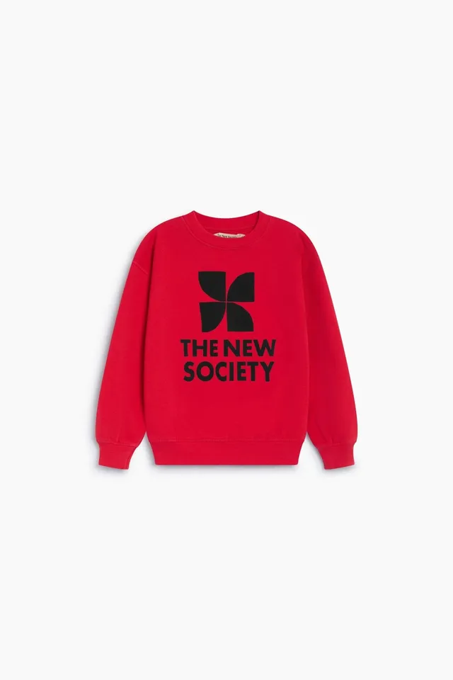 The New Society TNS Logo felpa ragazzo rossa