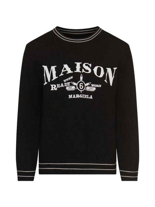 MM6 Maison Margiela SH0HL0046 maglia nera uomo