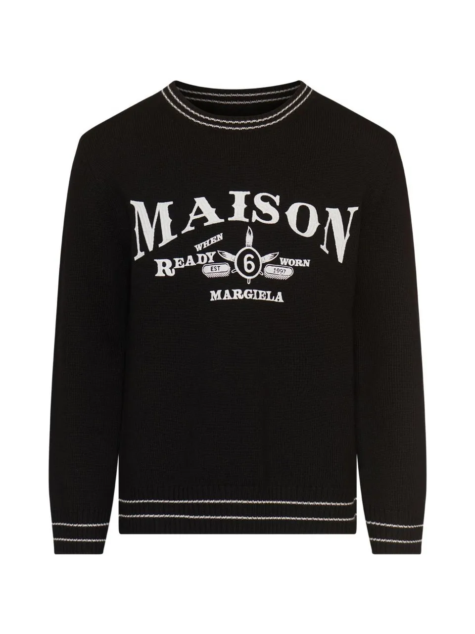 MM6 Maison Margiela SH0HL0046 maglia nera uomo