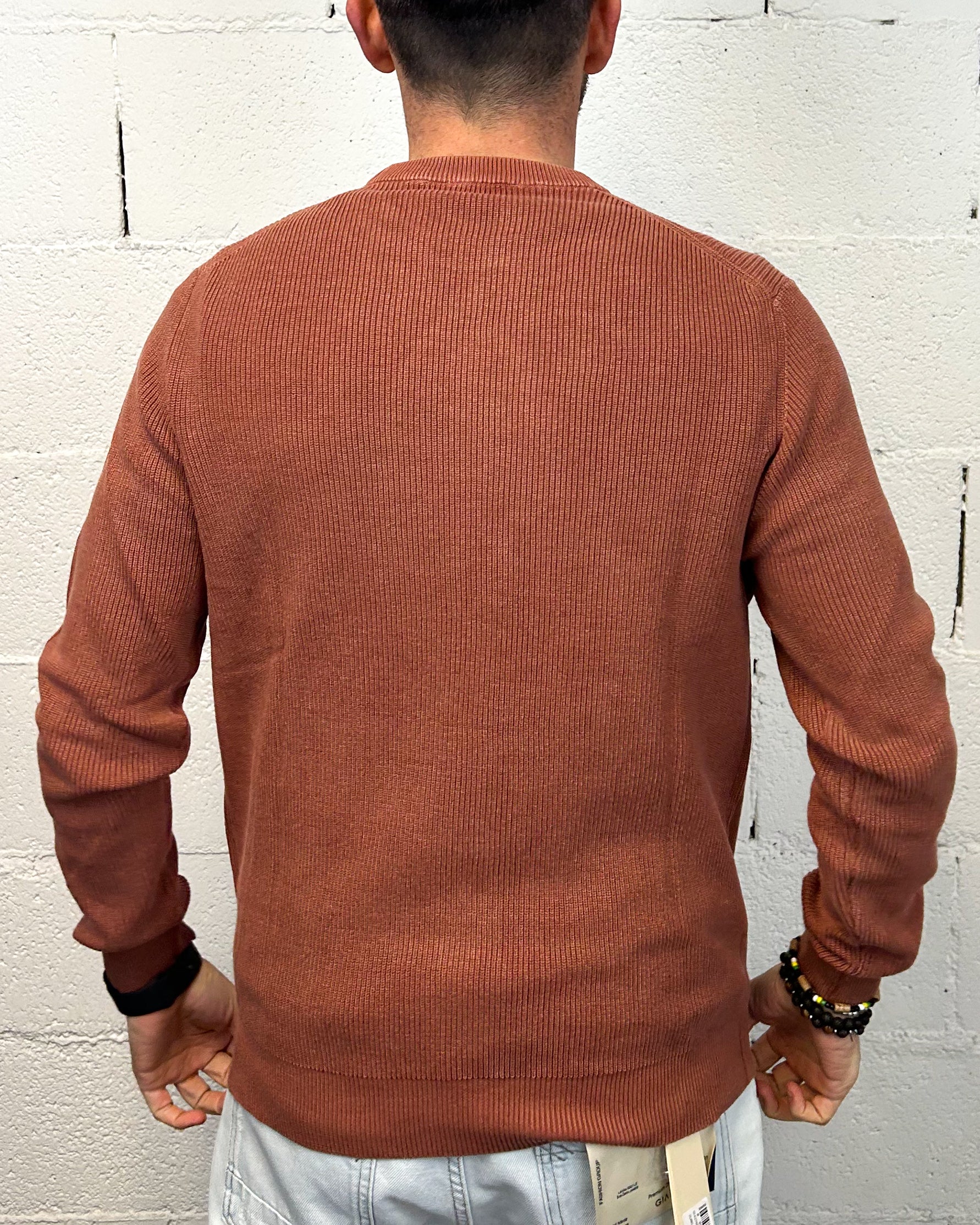 ONLYONE OVER-D Costa Cacao pullover paricollo