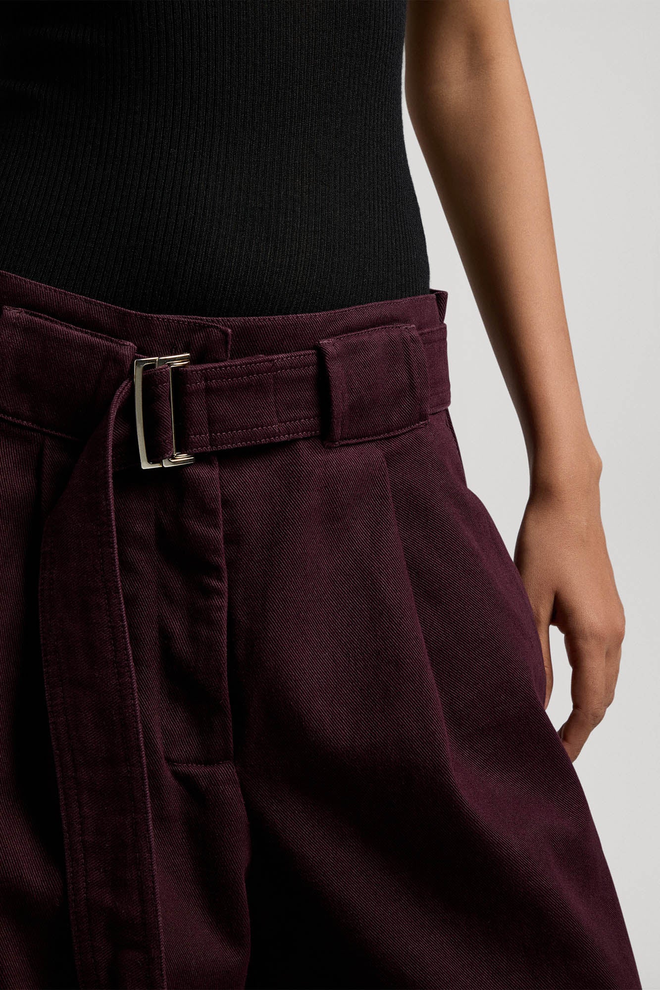 Sa Su Phi Giorgia pantaloni cargo in cotone bordeaux