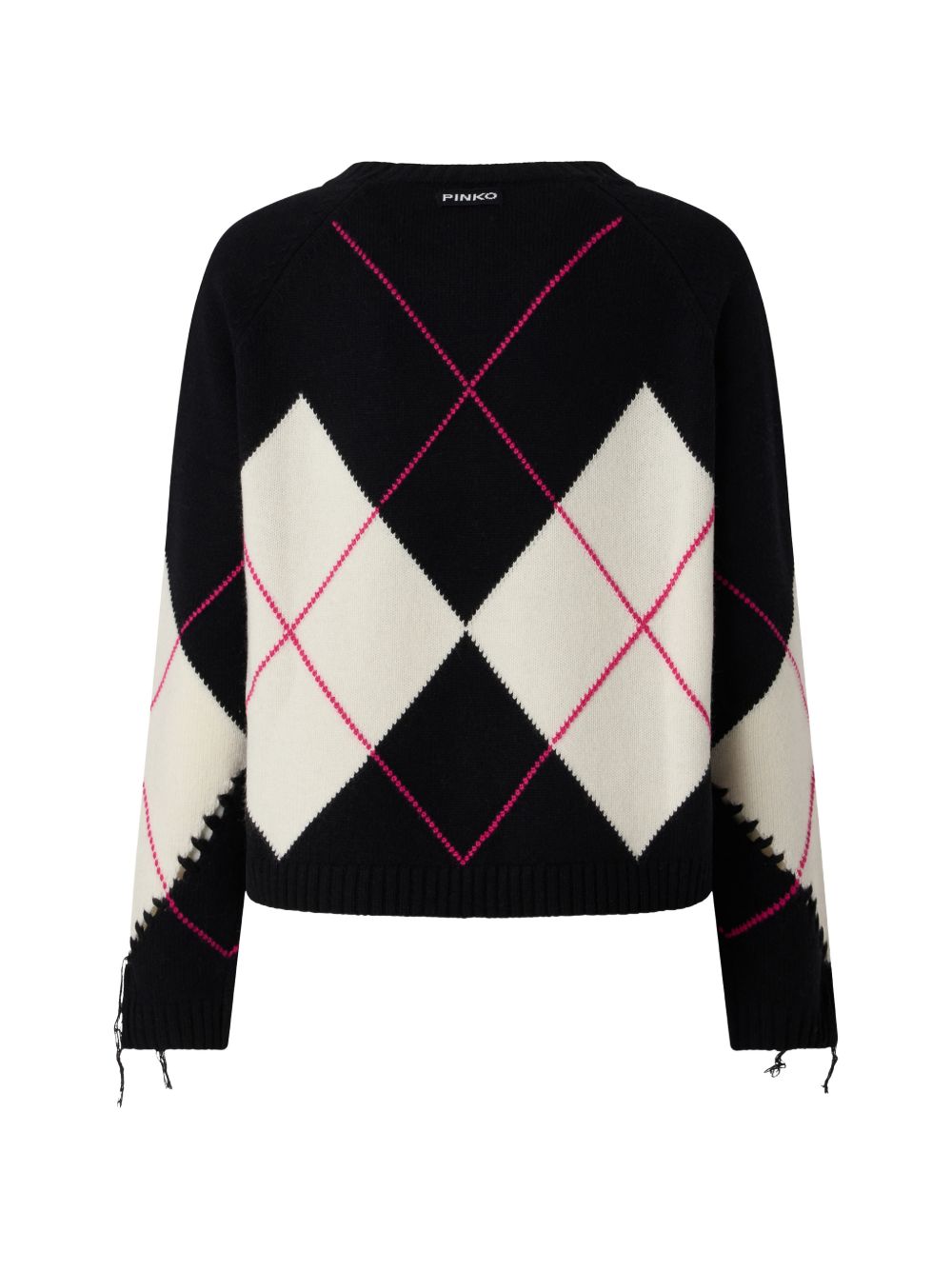 Pinko 107377 A3JEZBF maglia nero bianco fuxia