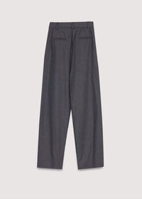 The New Society Dione pantaloni donna lana grigio pieghe