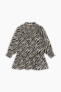 The New Society Zephyr vestito stampa zebra cotone