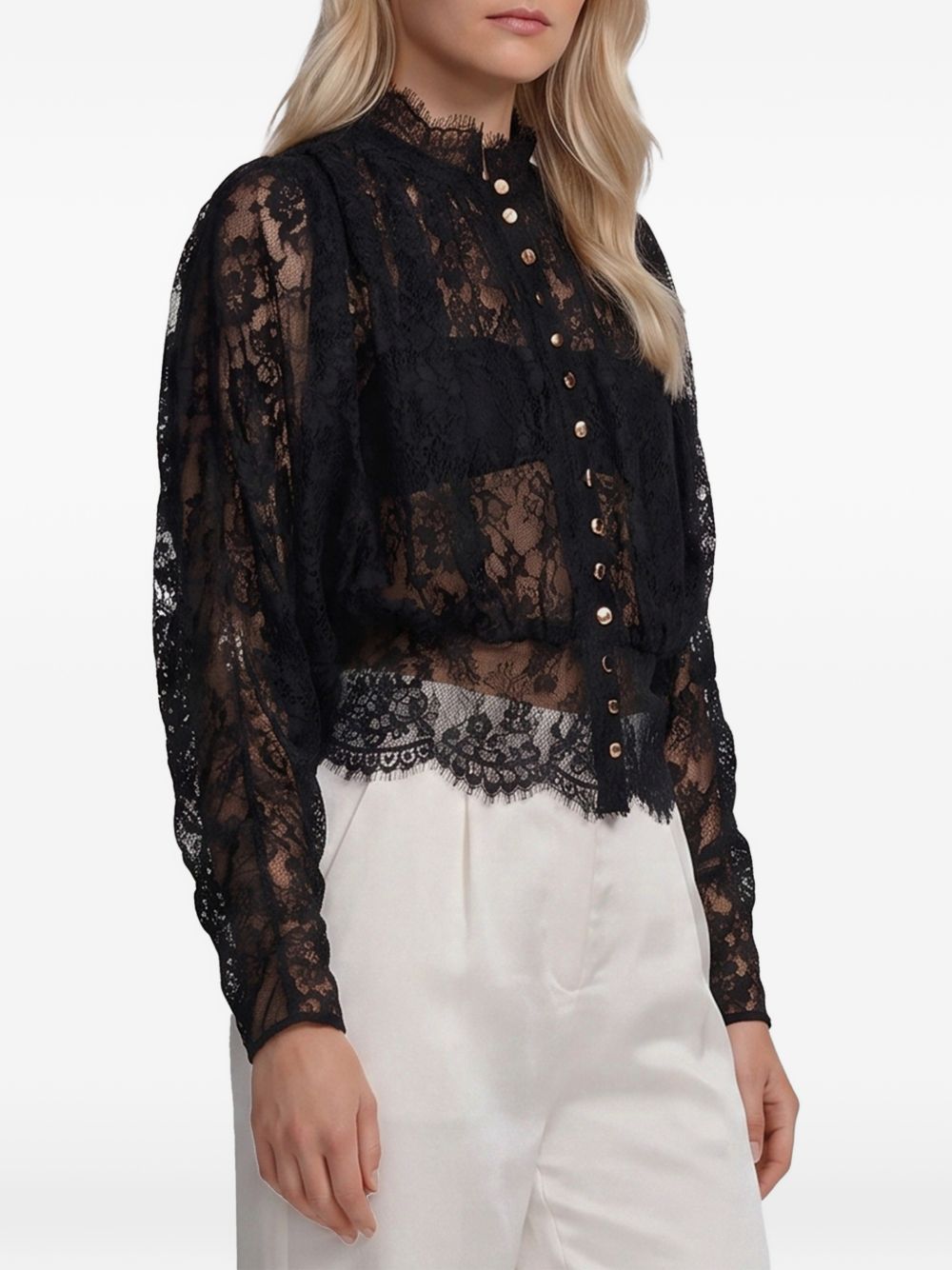 Self-Portrait AW26-009TC blusa nera 10
