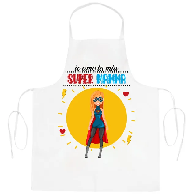 Mr. Gadgets Io Amo La Mia Super Mamma grembiule da cucina