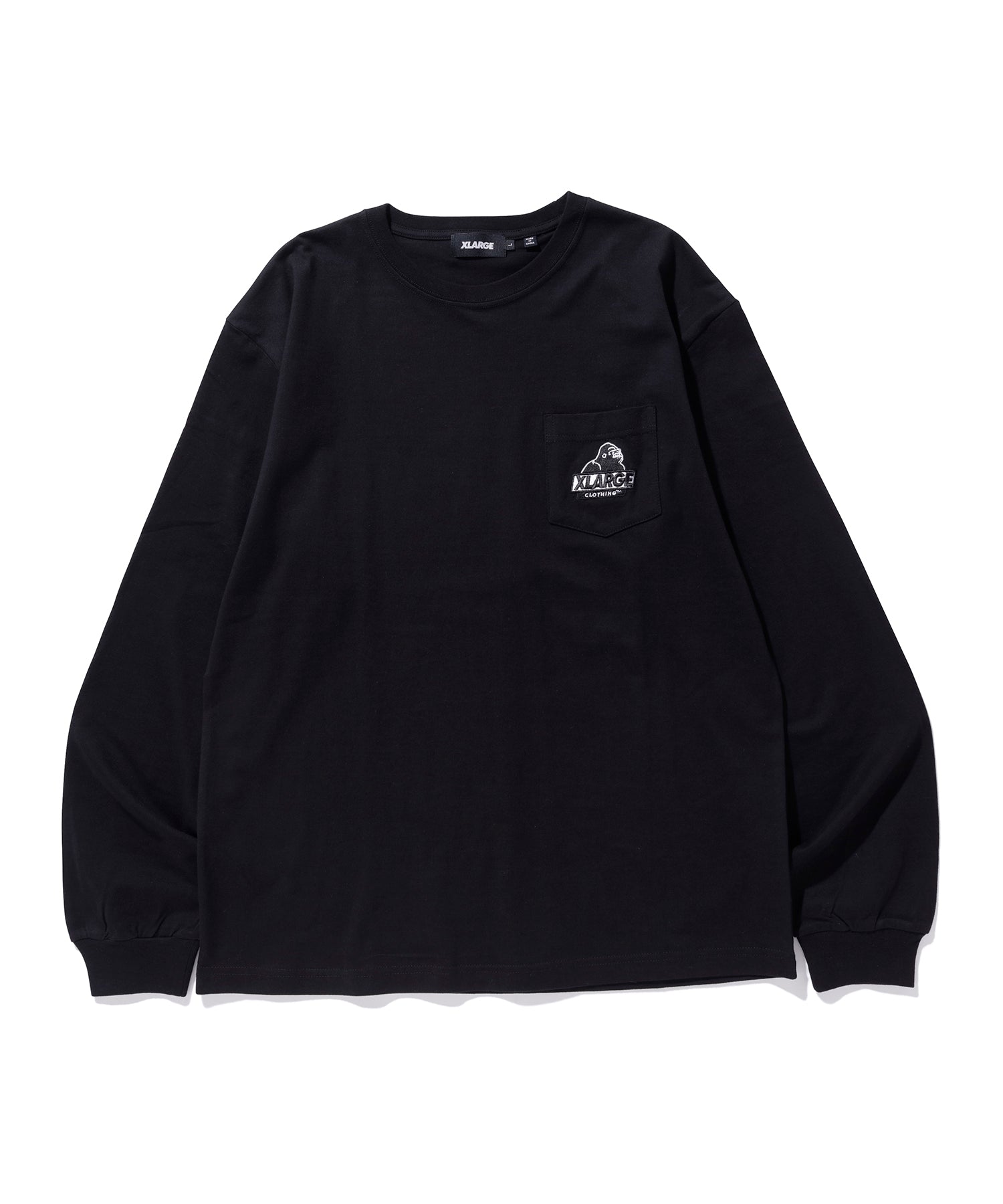 X-Large L/S Pocket Tee Embroidery Slanted OG t-shirt bianca cotone