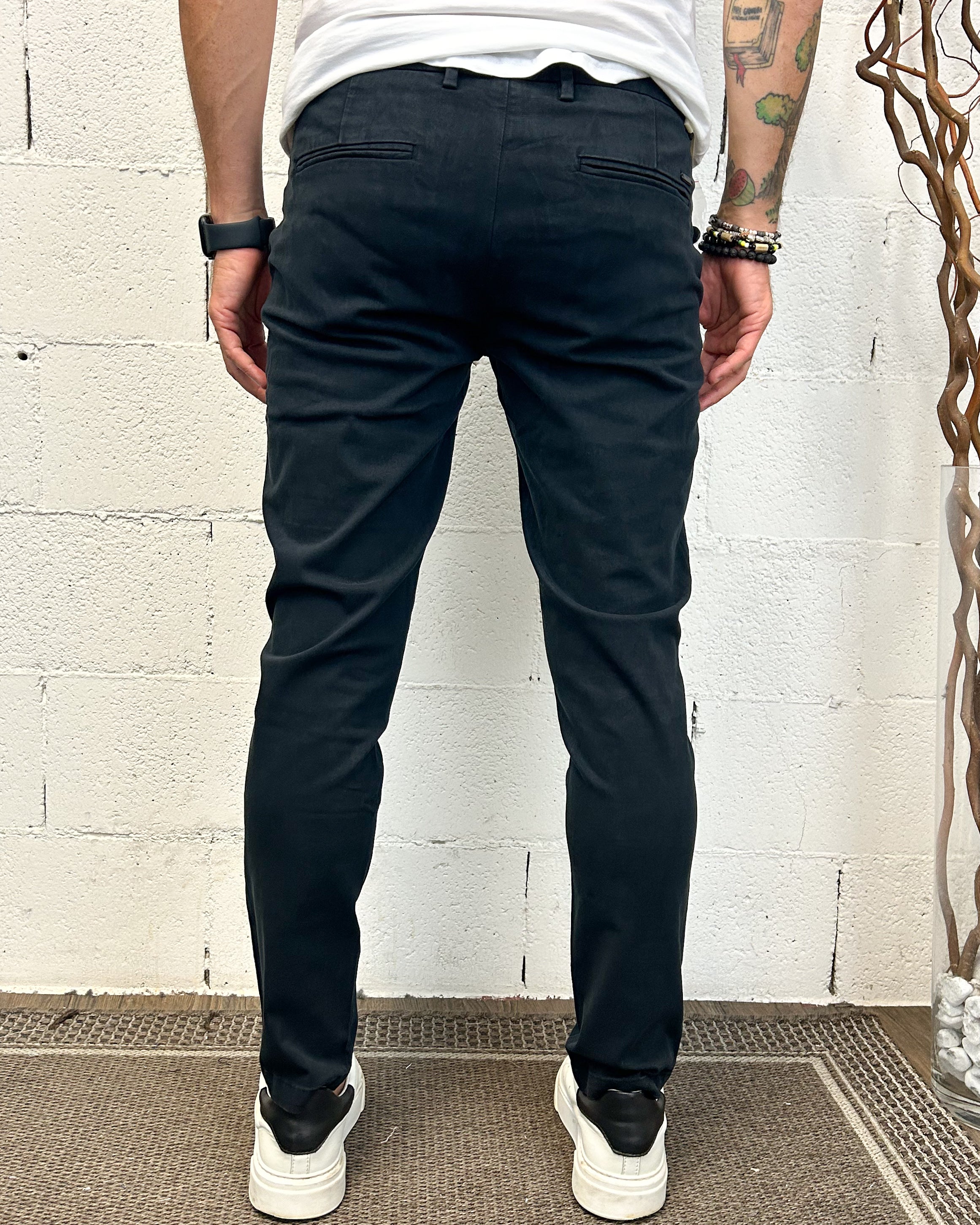 GIANNI LUPO Tahoma chino slim navy uomo