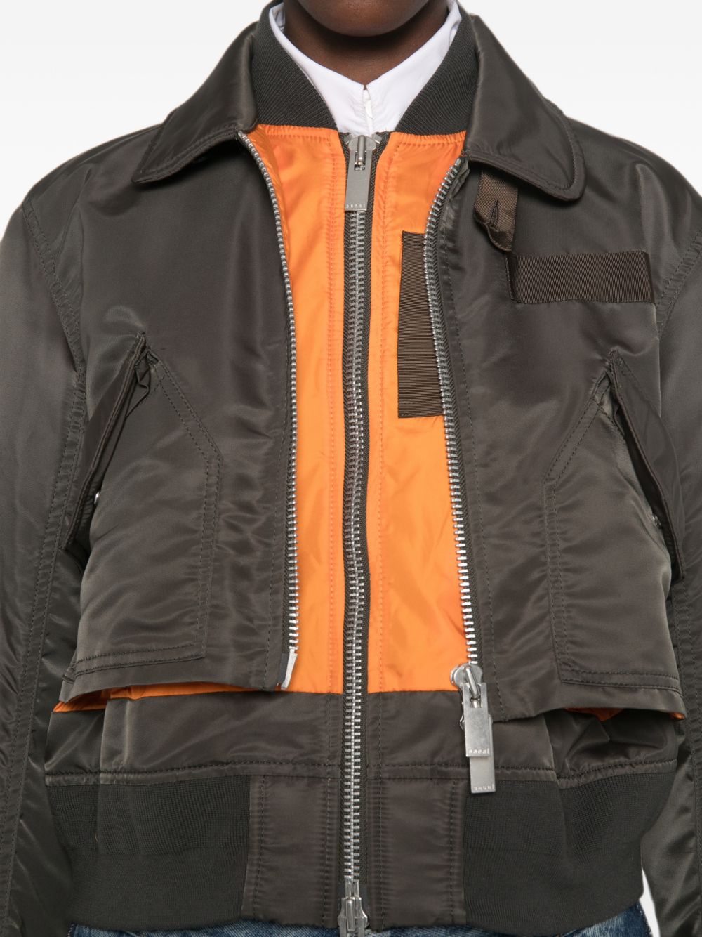Sacai 26-08582 bomber khaki donna