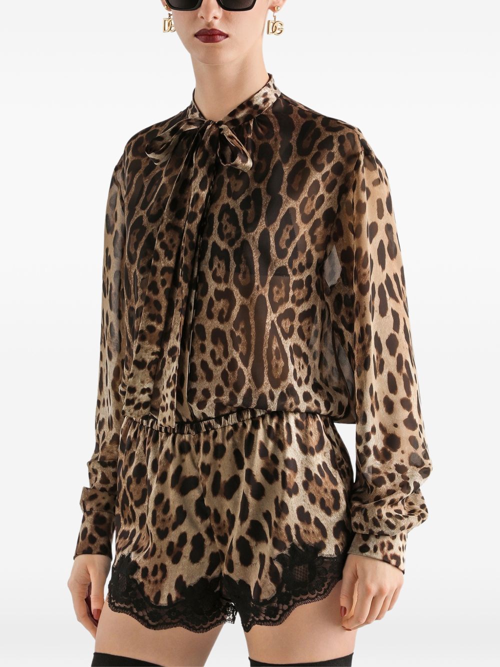 Dolce & Gabbana F5T27T camicia leopardata donna