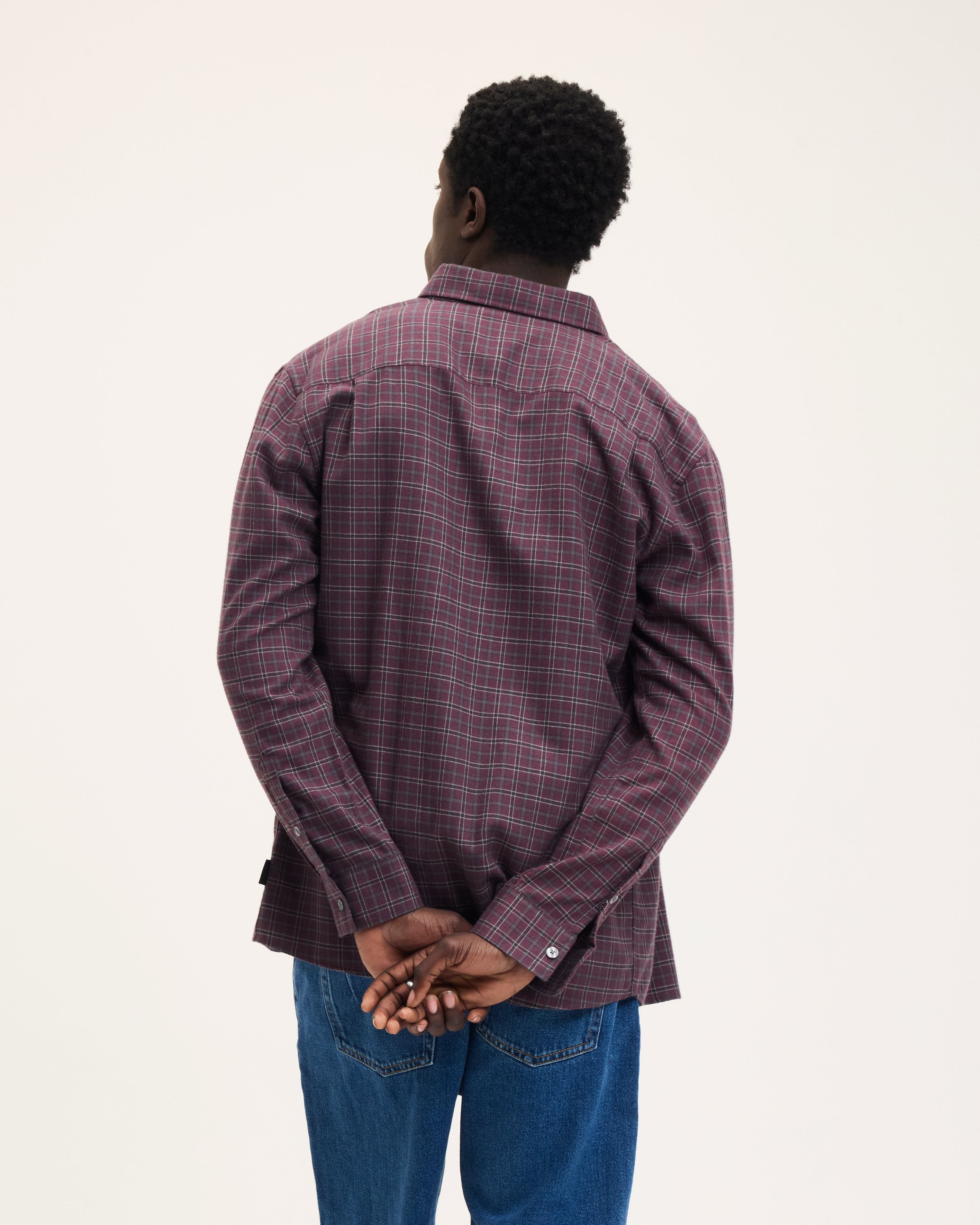 Goodpeople Seinfield camicia quadri bordeaux