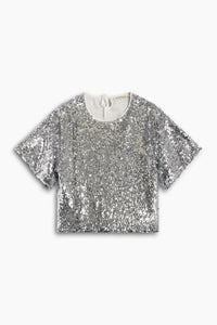 The New Society Muse top donna paillettes nero