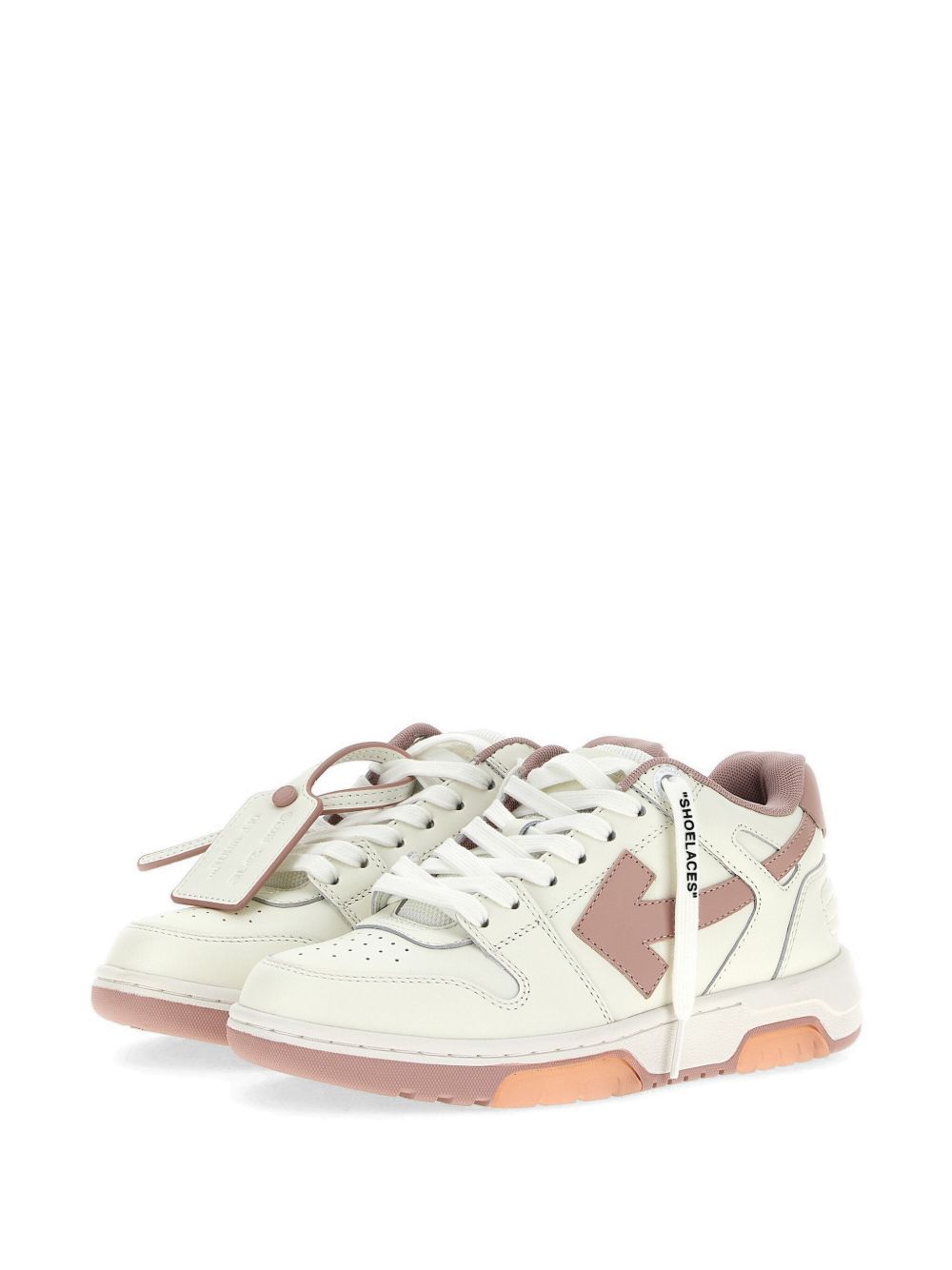 Off-White W259C9L018 sneakers donna bianco rosa suola gomma
