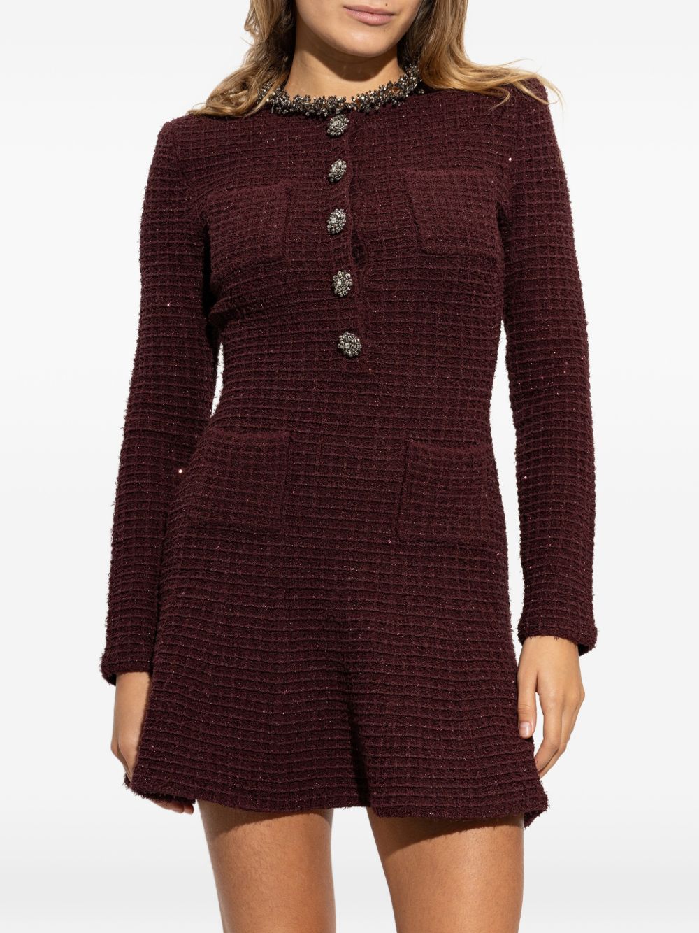 Self-Portrait SC26-152S abito corto donna burgundy