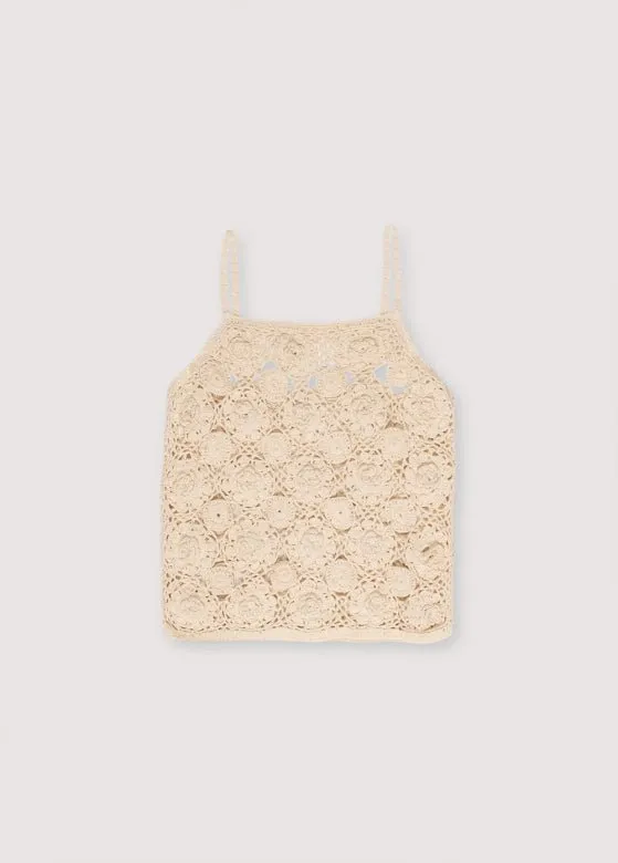 The New Society Nefeli top teen uncinetto floreale cotone