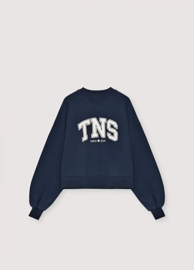 The New Society Eva felpa ragazza Infinite Navy cotone