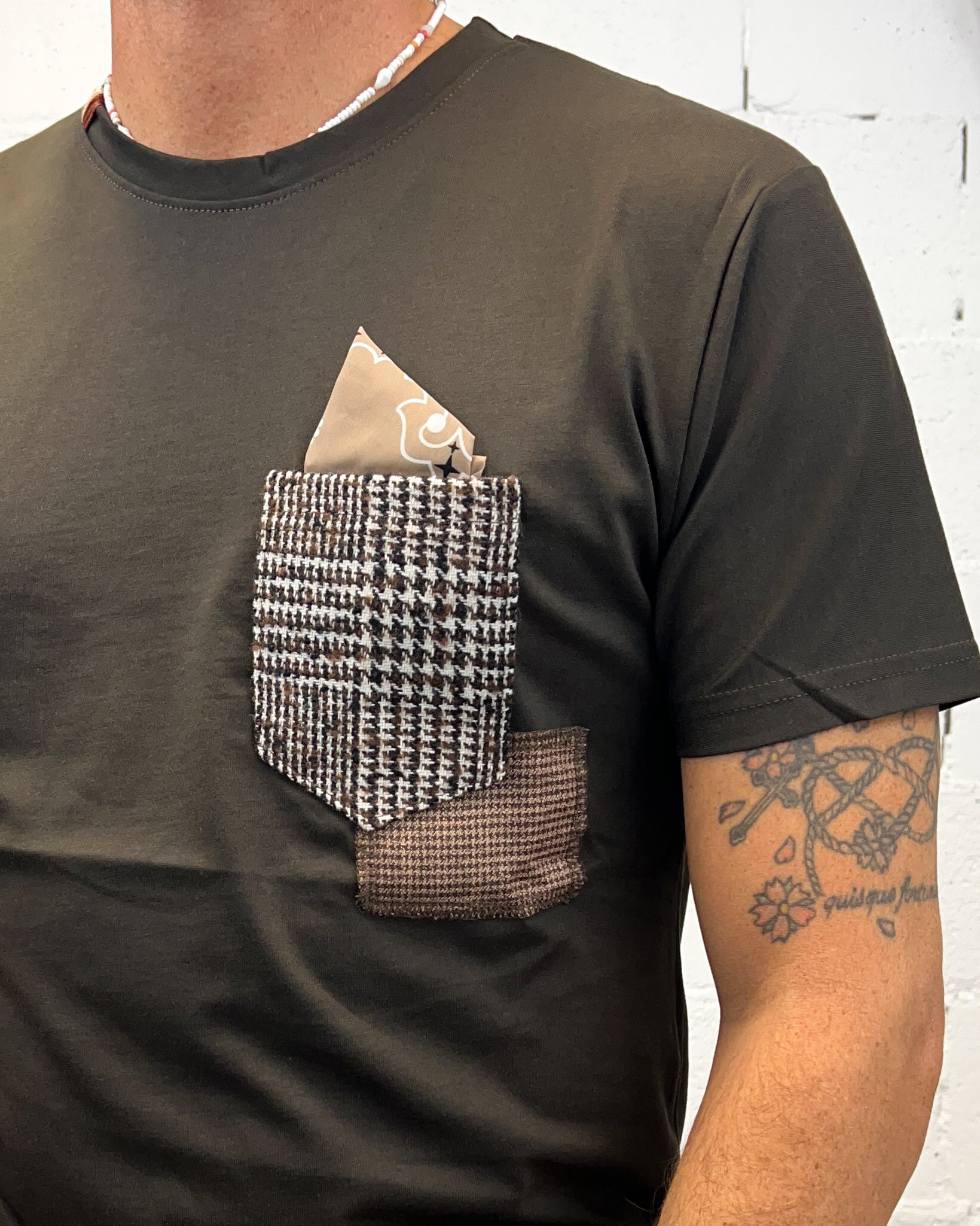 ONLYONE OVER-D Taschino Contrasto T-Shirt Moro Slim