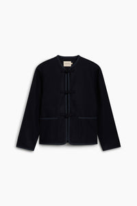 The New Society Indie Coat cappotto donna lana nero Black Iris